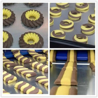 Machine à fabriquer des biscuits Maamoul de haute qualité, nouveau design, 6 rangées, remplie au chocolat, double couleur, à vendre