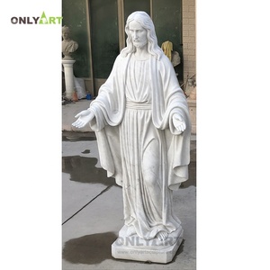 Statuette <span class=keywords><strong>de</strong></span> la vierge marie en pierre sculptée, Statue religieuse, antique et chrétien, blanc, marbre, idéal pour cadeau - Product Image 3