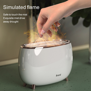 Humidificateur d'air à flamme 200 ml, diffuseur ultrasonique d'huiles essentielles pour la maison, lumière nocturne à flamme chaude - Product Image 2