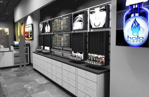 Vitrines de magasin de cigarettes durables et bon marché Comptoir d'affichage de magasin de fumée électronique Décorations intérieures de magasin de tabac haut de gamme - Product Image 4