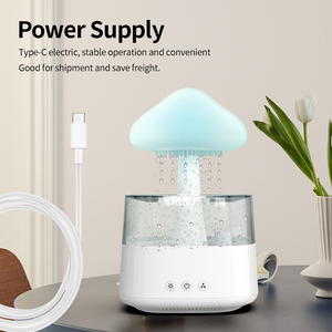 <strong>Mushroom</strong> Shaped Humidifier Rain Fall Fogger Lamp Stem Relax Raindrop Aroma Essential Oil Humidifier Rain Cloud <strong>Diffuser</strong> - Product Image 6