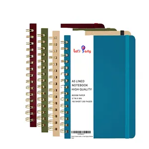 Free Sample A4 A5 A6 business planner custom spiral hardcover school notebook journaling supplies