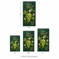 Boîte cadeau rigide personnalisée pour raisins Shine Muscat, emballage de fruits de qualité supérieure, couvercle et base à motif peinture à l'huile, vente en gros