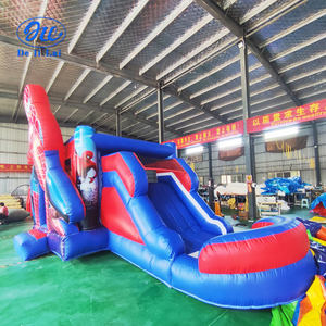 Tobogán Inflable Comercial Combinado con Trampolín Superman, <span class=keywords><strong>Castillo</strong></span> Inflable para Perros Apto para Niños con Soplador, PVC de 0.5mm - Product Image 2