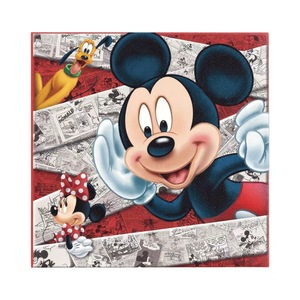 Kit de vaisselle jetable pour fête d'<span class=keywords><strong>anniversaire</strong></span>, thème <span class=keywords><strong>Mickey</strong></span> Mouse dessin animé noir et rouge, comprenant assiettes en papier, gobelets et nappe - Product Image 4