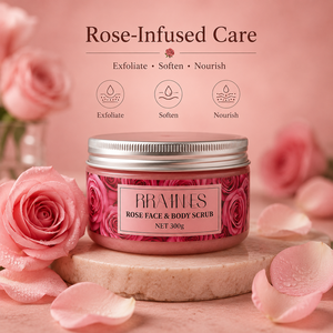 Gommage visage et <span class=keywords><strong>corps</strong></span> parfumé à la rose 300g Exfoliant Élimine les peaux mortes tenaces pour une peau douce et lisse - Product Image 4