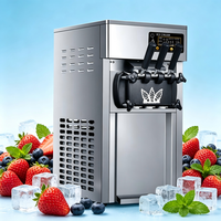 Machine à glace molle de comptoir à commande intelligente, en acier inoxydable, haute capacité 18L/H