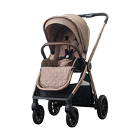 Poussette pliable pour bébé en gros avec siège réversible et harnais de sécurité à 5 points, inclinaison multi-positions