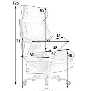 JORI Traditioneller Komfortabler Hochlehner Echtleder Chefsessel Drehbarer Bürostuhl - Product Image 6