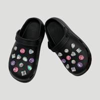 Breloques de luxe en cristal scintillant pour Crocs, ensembles de breloques décoratives en strass et diamants pour chaussures, breloques personnalisées pour sabots