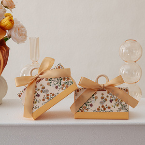 Elegant Floral Ribbon <strong>Wedding</strong> <strong>Gift</strong> <strong>Box</strong> Embossed Flower Paper <strong>Box</strong> with Ribbon for Jewelry Christmas/Birthday Ring Pillow <strong>Gifts</strong> - Product Image 6