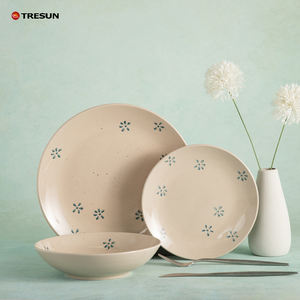 Juego de vajilla de 16 piezas de gres pintado a mano de primera calidad, apto para microondas sin plomo, apto para lavavajillas, para uso doméstico y en restaurantes - Product Image 5