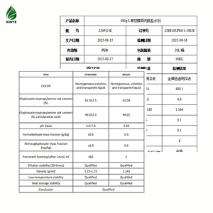 Pesticidas Organofosforados Grado Técnico 95% TC 480G/L SL 62% IPA SL 75.7% WDG WSG /control de malezas/<span class=keywords><strong>herbicida</strong></span> Glifosato - Product Image 2