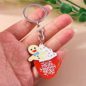 Porte-clés de Noël tendance Wenys, motif bonhomme de neige et renne, bâton de marche simple, glace, <span class=keywords><strong>champagne</strong></span> - Product Image 5