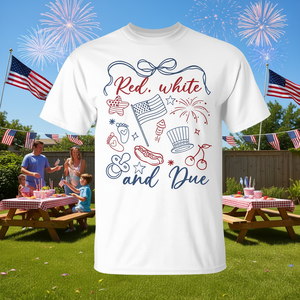 Maglietta rossa, bianca e blu per la festa del 4 luglio, maglietta estiva per la gravidanza, per mamma, USA - Product Image 3
