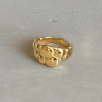 Nouvelle Bague Dazan Hiver 2027 Tendance Ins en Acier Inoxydable Plaqué Or PVD 18 carats de Haute Qualité, Style Baroque Gypsy Dance Broccoli