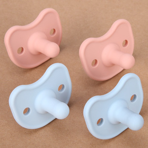 Sucette en silicone pour bébé, calibre standard, débit lent, 0-12 mois, corps droit, bleu - Product Image 2
