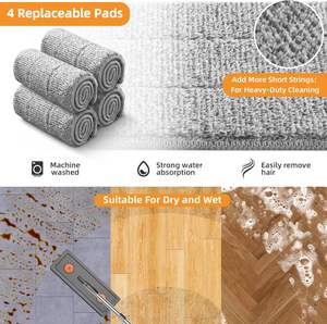 ชุดถังไม้ถูพื้นแบบบีบพร้อมถังสำหรับซักชุดถังไม้ถูพื้นซับน้ำสำหรับครัวเรือน - Product Image 4