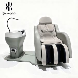 Hochwertiger, langlebiger Salon <span class=keywords><strong>Shampoo</strong></span> Stuhl Fiberglas becken Elektrisch verstellbare Massage Drehen Sie die Liege-Haar waschanlage - Product Image 1