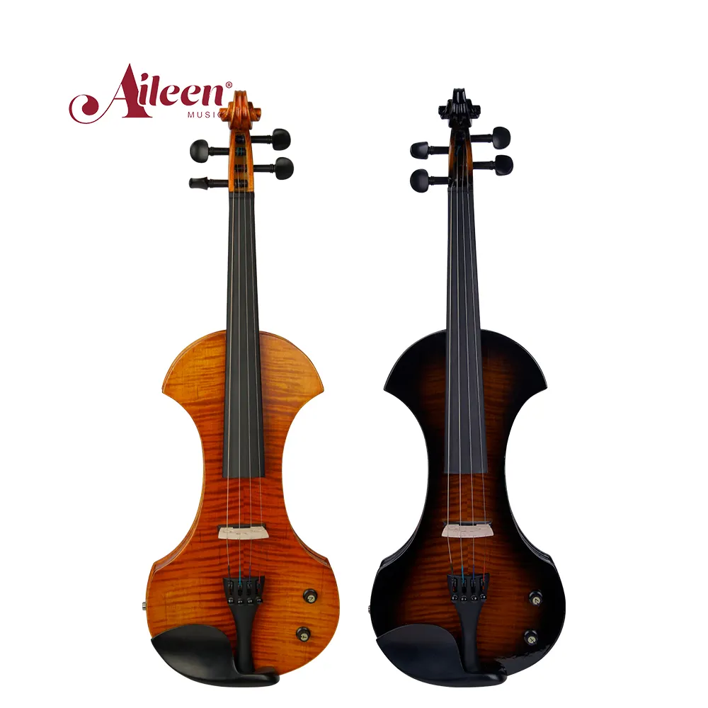 Violon électrique professionnel 4/4 d'ébène, avec écouteur colophane Bridge (VE502)