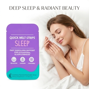 Tiras de Melatonina de Disolución Rápida para Adultos, Marca Privada, 5 mg, Lavanda y <span class=keywords><strong>Manzanilla</strong></span>, Tiras Orales Orgánicas de Disolución Rápida para el Sueño - Product Image 1