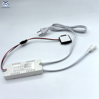 Interruptor Táctil LED Capacitivo de Alto Voltaje 220V / 110V con Enchufe, Sensor Táctil Único, Interruptores Inductivos para Espejo, Fuente de Alimentación