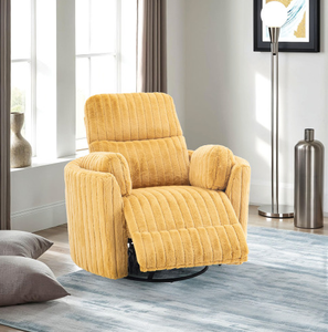 Power Glider <b>Recliner</b> W/ Swivel Curved Arms Pillow Fill Swivel Chair Contemporary Primary Living Room - Product Image 6