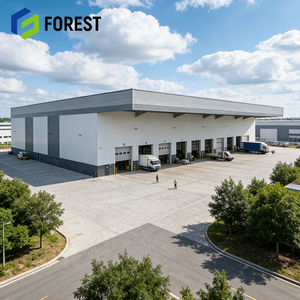 โกดังคลังสินค้าโลจิสติกส์แบบมีฉนวนกันความร้อน โครงสร้างเหล็กขนาดใหญ่ แข็งแรงทนทาน โครงสร้างก่อสร้างที่แข็งแกร่งและทนทาน - Product Image 2