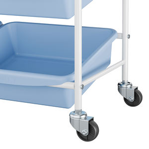 ילדים ניידים עגלת אחסון צעצוע בית אחסון צעצוע ביתי ארון אחסון ילד עם 8 פחי שטח לחסכון ארגון צעצוע - Product Image 4