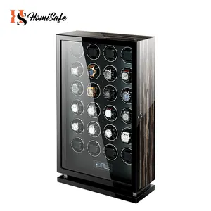 24 slots Modern luxury orbit motor jewelry fingerprint watch winder safe