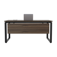 Ensemble de bureau moderne pour cadres, table de bureau blanche, panneau MFC, pieds en métal, finition durable avec revêtement en poudre, marque Yeddkin, garantie 1 à 3 ans