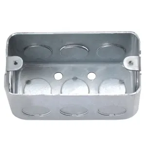 4*2 inch electrical mounting galvanized metal steel rectangle wall mount switch outlet junction box