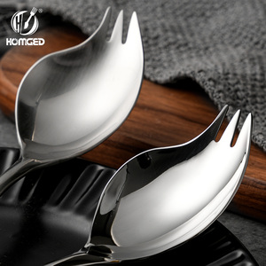 Cuillère à salade et pâtes moderne en acier inoxydable 316 à long manche, plaquée argent, poli miroir, résistante à la chaleur, compatible lave-vaisselle, usage domestique - Product Image 5