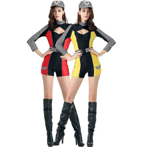 Vestido de manga larga para chica de carreras, uniforme de modelo de <span class=keywords><strong>coche</strong></span>, traje de motocicleta F1, vestido de porristas Sexy, vestido de porristas para mujer - Product Image 1
