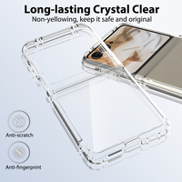 Pour Motorola Razr 2024/2025/Razr 60 Étui transparent Anti-rayures Antichoc Plaque arrière avec protection anti-jaunissement