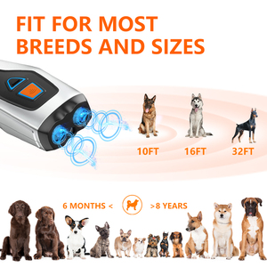 Dispositif de contrôle anti-aboiement pour dresseur de chiens Dispositif à ultrasons-Correcteur pour animaux de compagnie, collier anti-aboiement Alternative pour chiens - Product Image 6