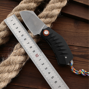 سكين بوشن من الحجر التكتيكي المغسول للشفرة القابلة للطي G10 حجم صغير سكين جيب للطوارئ والتخييم في الهواء الطلق - Product Image 2