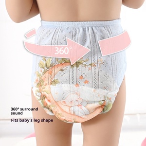 <span class=keywords><strong>Pañales</strong></span> de entrenamiento para bebés, de microfibra lavable, de algodón estampado, para verano, con prevención de fugas 3D, superficie seca, personalizables, 0-3 meses - Product Image 5