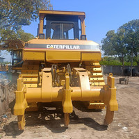 Bulldozer sur chenilles Caterpillar D8R d'occasion d'origine japonaise 2023 avec moteur CAT 3406 et ripper pour travaux de construction et nivellement de terrain