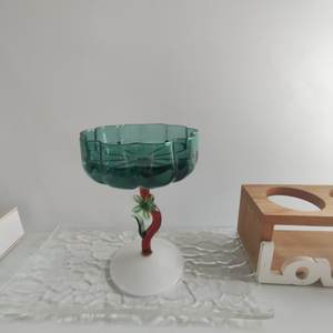 Handmade Petal-Shaped <strong>Martini</strong> <strong>Glass</strong> Goblet Unique Ice Cream Cup for Parties Wine Hot Sale Cocktail <strong>Glass</strong> with Leaf Flower Design - Product Image 6