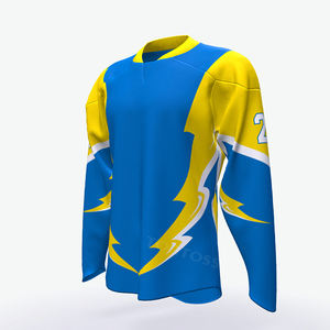 Ropa deportiva Color personalizado Jersey Hockey con número 100% Poliéster Impreso personalizado Transpirable Hockey sobre hielo Jersey - Product Image 2