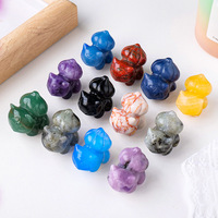 Produits en cristal personnalisés à la mode, artisanat animal en pierre précieuse naturelle, jaspe rouge coq pour cadeaux