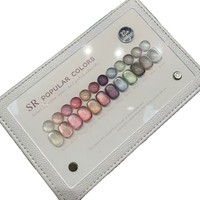 SR 2026 Nouveau vernis à ongles gel scintillant effet pierre précieuse, sans rinçage, couleurs populaires toutes saisons, perles de verre, œil de chat, diamant