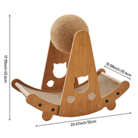Structure d'escalade interactive en bois massif, durable, avec maisonnette pour chat en bois véritable, pour chat d'intérieur.