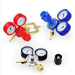 Manomètre à double tube pour argon avec manomètres pour oxygène, acétylène et dioxyde de carbone et régulateurs de pression, vannes de réduction pour oxygène et acétylène - Product Image 2