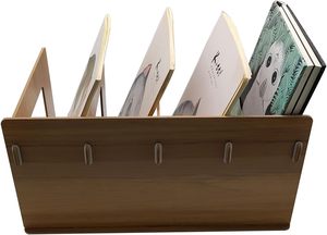 Étagère en bois créative et simple pour étudiants, organisateur de bureau, support pour <span class=keywords><strong>CD</strong></span>/<span class=keywords><strong>DVD</strong></span> et dossiers, idéal pour les voyages - Product Image 4