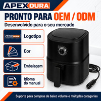 Friteuse à air 24V pour camion 3L 250W manuelle compacte avec prise allume-cigare – Fabricant OEM ODM pour importateurs et distributeurs régionaux