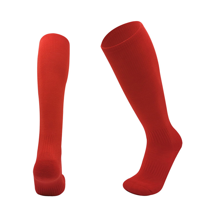 Custom logo athletic men's soccer stockings soft running compression knee high cotton knit youth sport baseball socks