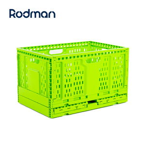 Reusable stackable plastic crates heavy duty food delivery plastic harvesting crates for sale