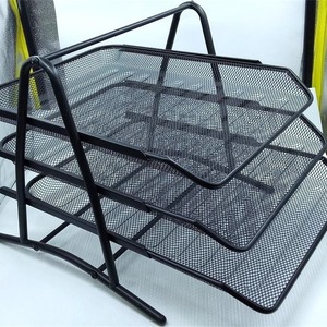 Organizador de Archivos de Malla Metálica de 3 Niveles para Escritorio de Oficina - Product Image 3